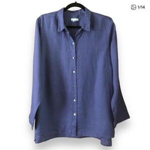 J. Jill Everyday Linen Button Down - SMALL